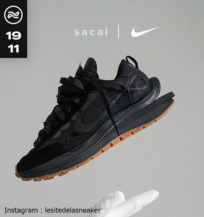 サカイ×ナイキ ヴェイパーワッフル Sacai × Nike Vapor Waffle Black/Off Noir-Off Noir